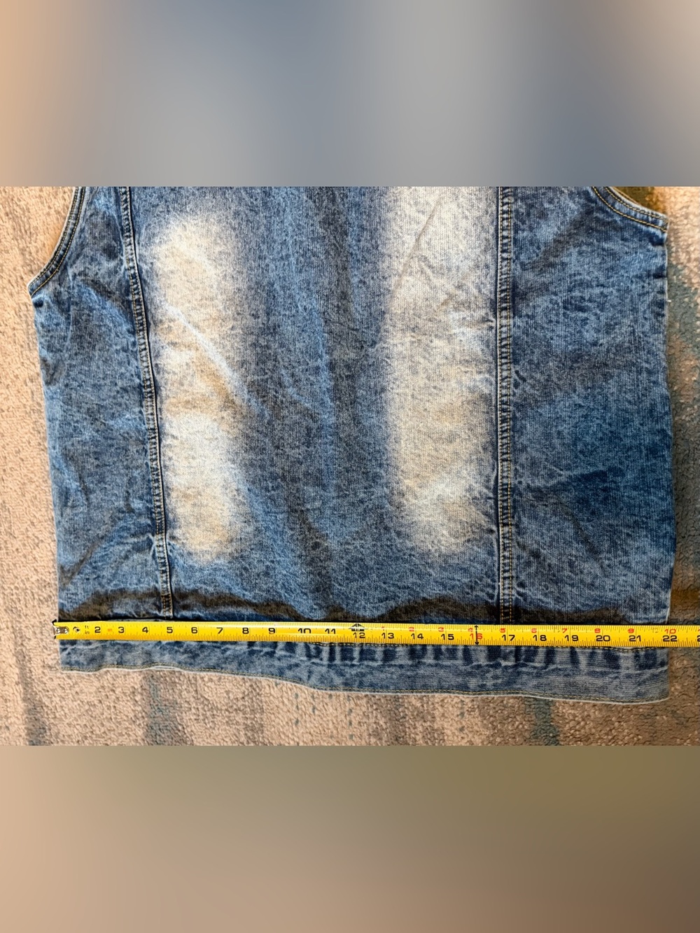 Vintage South Pole Men's Washed Blue Denim Vest Size XL - Picture 6 of 7